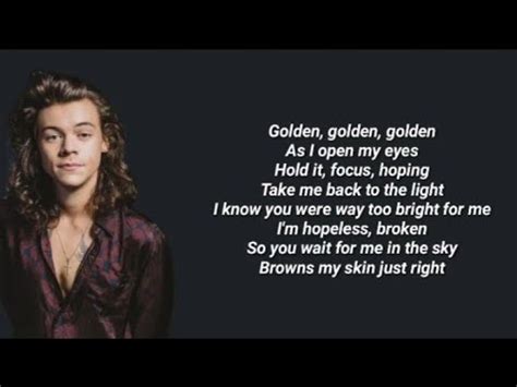 harry styles golden lyrics|testo golden harry styles.